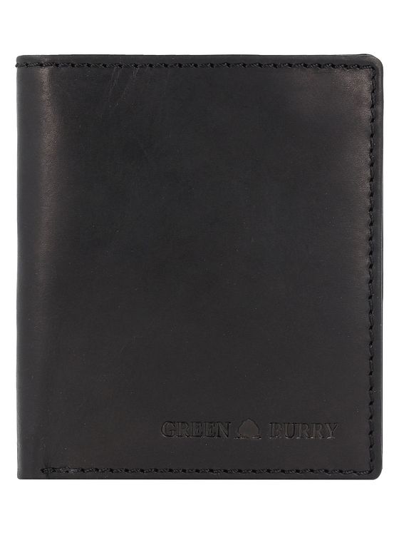 Greenburry Pure Black Pung RFID-beskyttelse Læder 11 cm