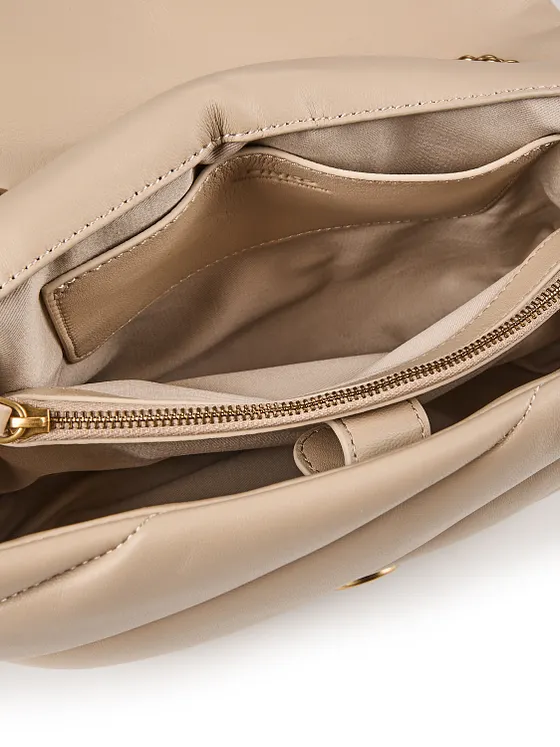 PINKO Love Puff Bolsa de hombro Piel natural 27 cm PINKO Love Puff Bolsa de hombro Piel natural 27 cm