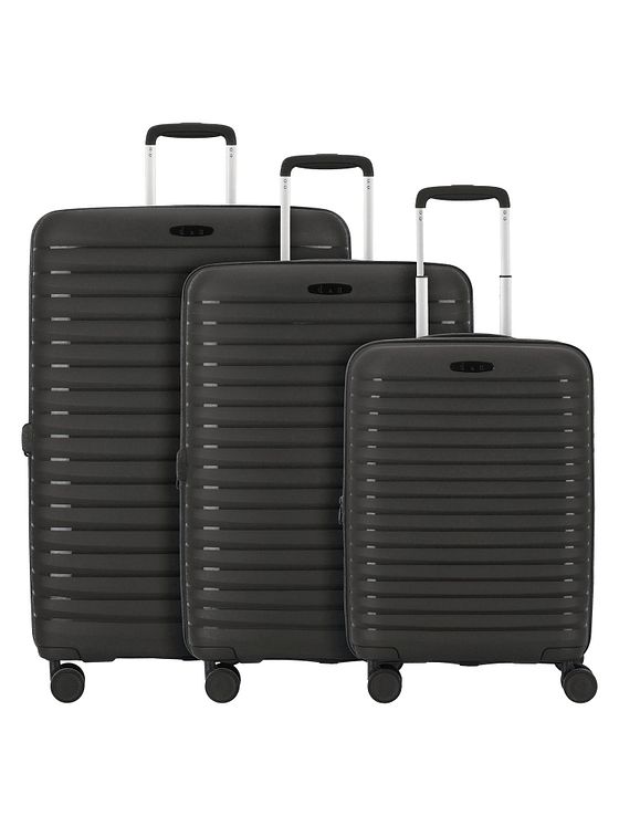 d & n Travel Line 4500 4 hjul Kuffert 3-delt med strækfold