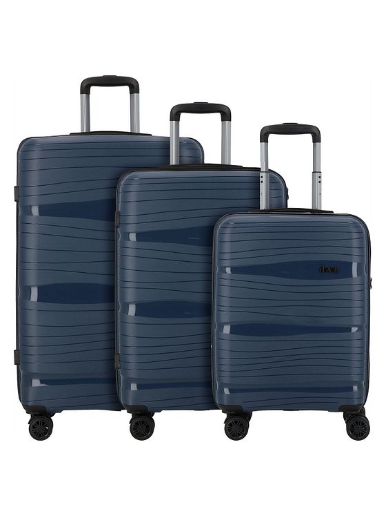 d & n Travel Line 4300 4 hjul Kuffert 3-delt