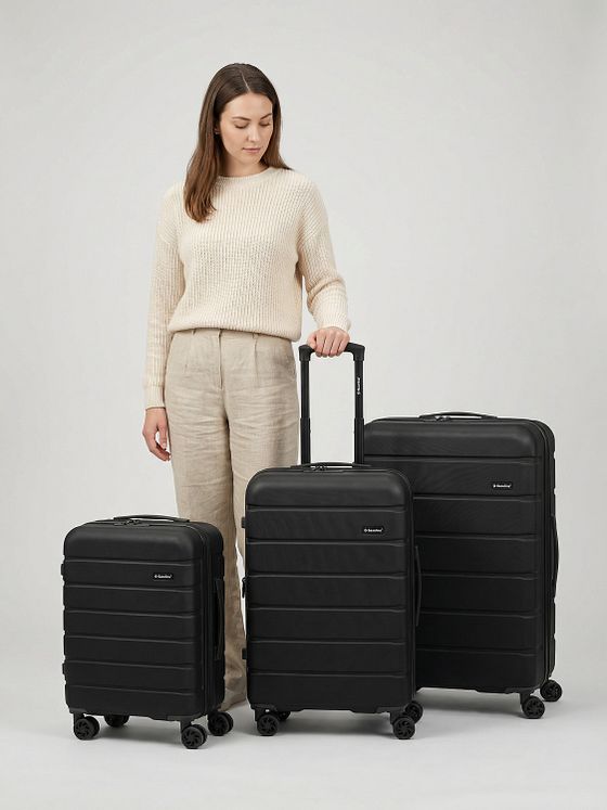 Saxoline Miami 4 kolečka Sada kufrů 3-dílný s roztažitelným záhybem