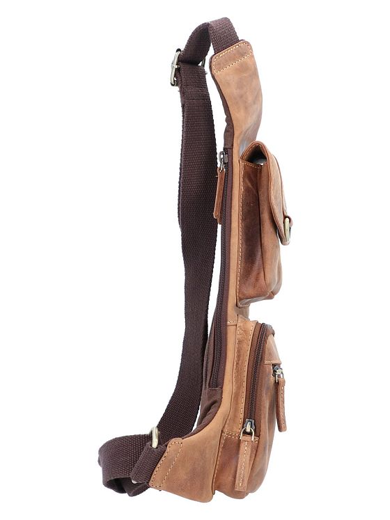 Greenburry Vintage skuldertaske i læder 26 cm