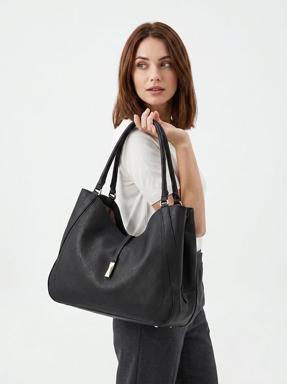 Boss Reah Skuldertaske Læder 38 cm Boss Reah Skuldertaske Læder 38 cm