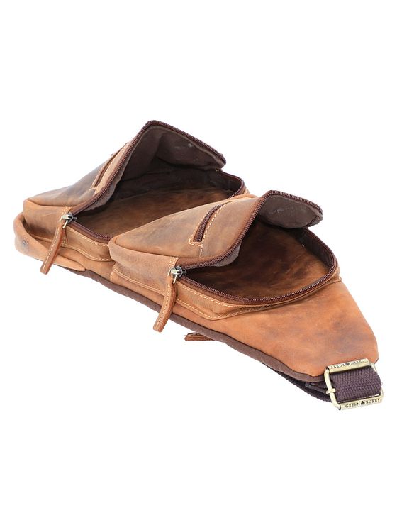Greenburry Vintage skuldertaske i læder 20 cm
