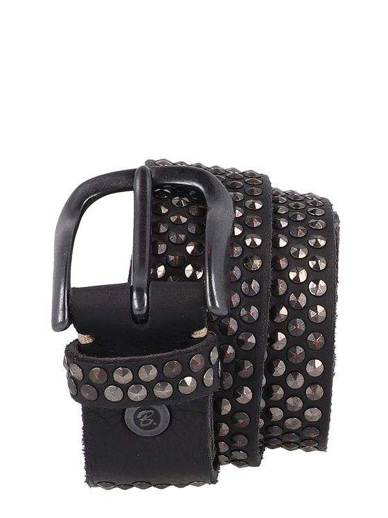 b.belt Bælte i læder med nitter