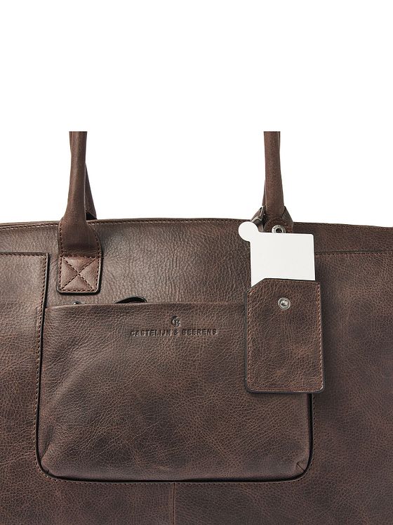 Castelijn & Beerens Carisma skuldertaske RFID-læder 38 cm rum til bærbar computer
