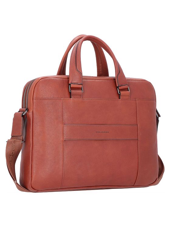 Piquadro Sort firkantet dokumentmappe i læder 40 cm