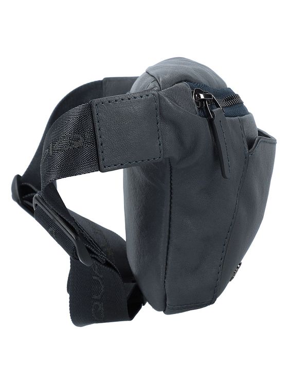 Piquadro Sort firkantet bæltetaske i læder 31 cm Piquadro Sort firkantet bæltetaske i læder 31 cm