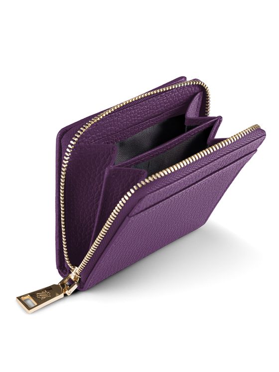 Lazarotti Boloňská kožená peněženka na zip střední velikosti Kožená 10 cm