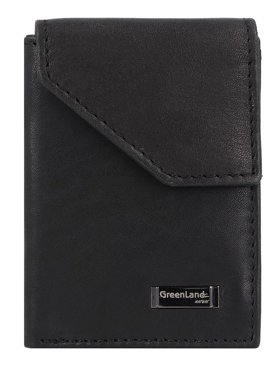 Greenland Nature Sort nappa-pung RFID-læder 7 cm Greenland Nature Sort nappa-pung RFID-læder 7 cm