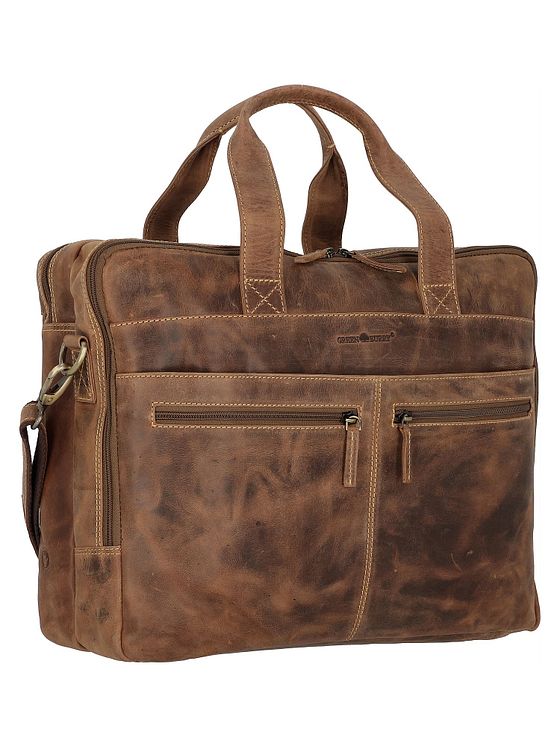 Greenburry Vintage dokumentmappe i læder 42 cm med rum til bærbar computer