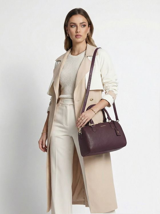 Lazarotti Bologna læder bowling-taske håndtaske læder 26 cm Lazarotti Bologna læder bowling-taske håndtaske læder 26 cm