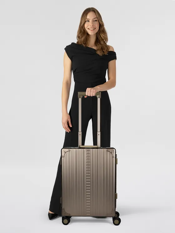 Aleon Traveler International kabinväska med 4-hjulig konstruktion i Aluminium, 55 cm