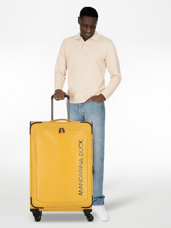 Mandarina Duck Eco Coated 4 hjul Trolley L 78 cm med strækfold