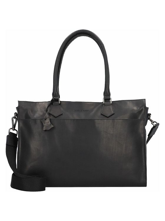 Greenburry Pure Black Skuldertaske Læder 40 cm Laptoprum Greenburry Pure Black Skuldertaske Læder 40 cm Laptoprum