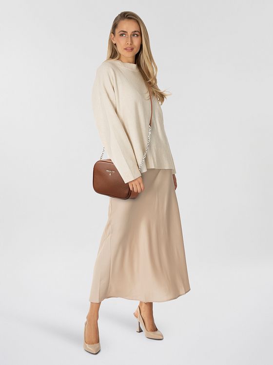 Patrizia Pepe Kožená taška přes rameno 20 cm