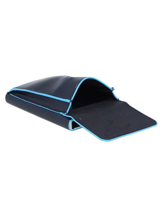 Piquadro Blå firkantet kreditkortholder i læder 6 cm Piquadro Blå firkantet kreditkortholder i læder 6 cm