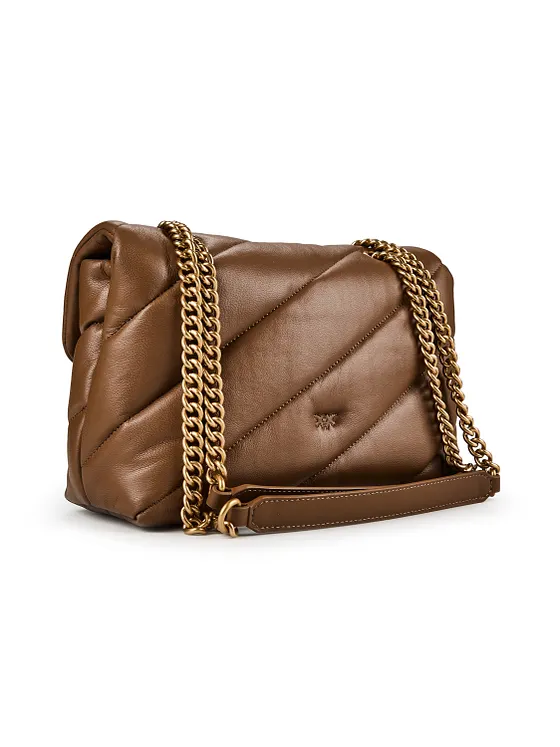 PINKO Love Puff Bolsa de hombro Piel natural 27 cm PINKO Love Puff Bolsa de hombro Piel natural 27 cm