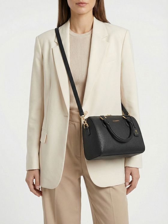 Lazarotti Bologna læder bowling-taske håndtaske læder 26 cm Lazarotti Bologna læder bowling-taske håndtaske læder 26 cm