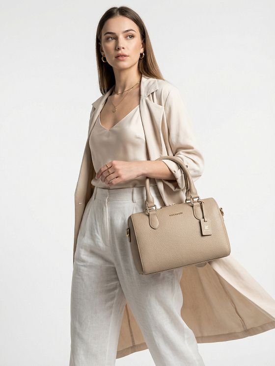 Lazarotti Bologna læder bowling-taske håndtaske læder 26 cm Lazarotti Bologna læder bowling-taske håndtaske læder 26 cm