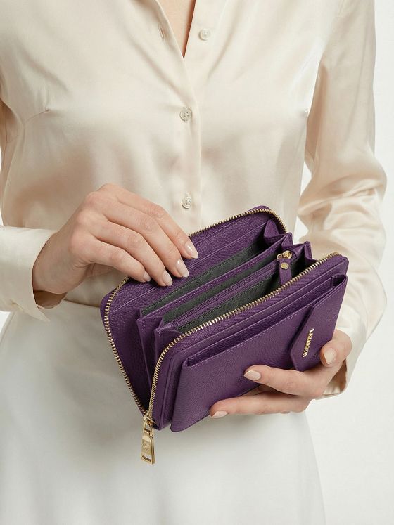 Lazarotti Bologna Leather Zip-Around Peněženka Pouzdro na mobilní telefon kožené 19 cm