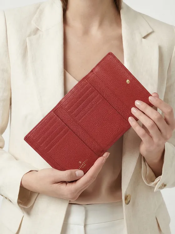 Lazarotti Bologna Leather XL-pung med lynlås hele vejen rundt, læder, 14 cm