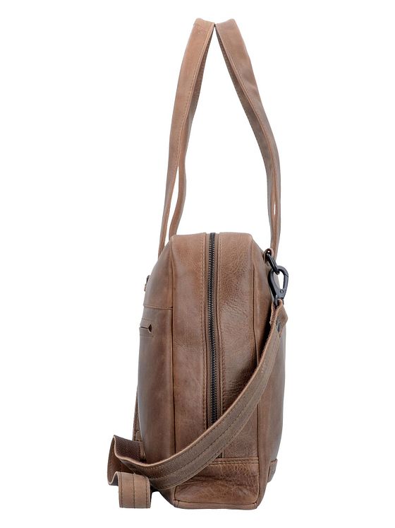 Plevier Ren skuldertaske i læder 43 cm med rum til bærbar computer