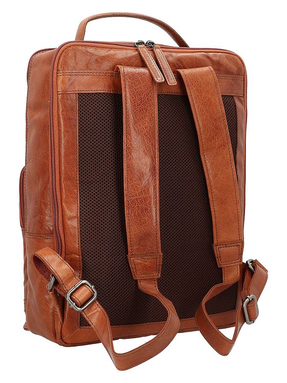 Spikes & Sparrow Bronco-rygsæk i læder med 40 cm rum til bærbar computer