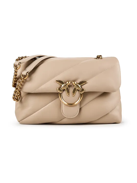 PINKO Love Puff Bolsa de hombro Piel natural 27 cm PINKO Love Puff Bolsa de hombro Piel natural 27 cm