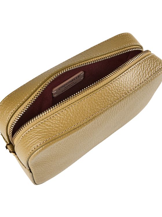 Coccinelle Kožená taška přes rameno Tebe 18 cm