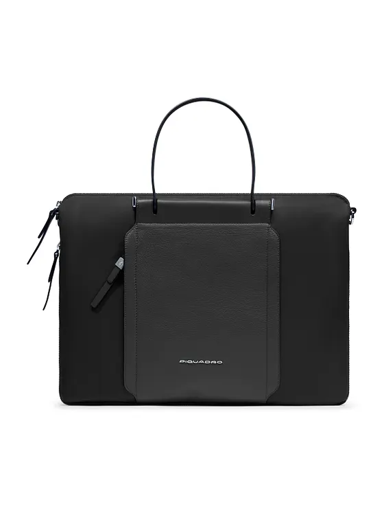 Piquadro Lyra Portfölj Läder 42 cm Laptopfack med expansionsveck