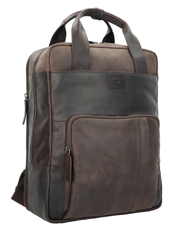 Strellson Brick Lane-rygsæk i læder med 42 cm rum til bærbar computer Strellson Brick Lane-rygsæk i læder med 42 cm rum til bærbar computer