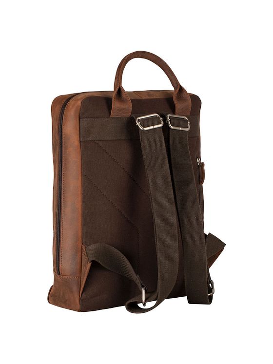 Leonhard Heyden Salisbury-rygsæk i læder med 37 cm rum til bærbar computer