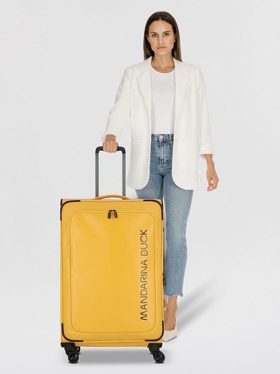 Mandarina Duck Eco Coated 4 hjul Trolley L 78 cm med strækfold