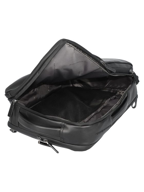 Piquadro Urban-rygsæk i læder med 44 cm rum til bærbar computer