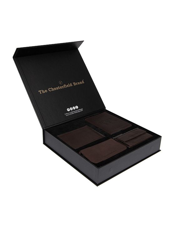 The Chesterfield Brand Pung gavesæt 4-delt læder 12 cm