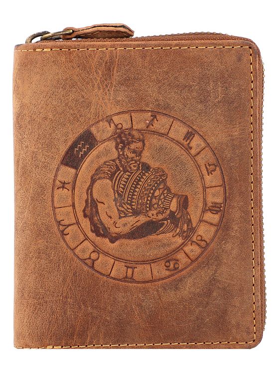 Greenburry Vintage pung med stjernetegn i læder 10 cm Greenburry Vintage pung med stjernetegn i læder 10 cm