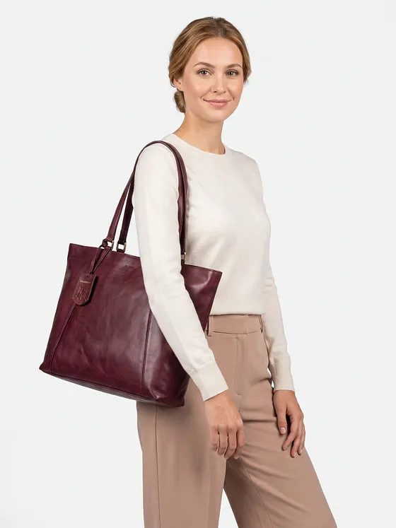 Burkely Fine Florence Shopperit Nahka 37 cm Kannettavan tietokoneen taskun syvyys