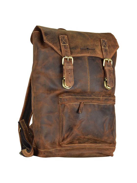 Greenburry Vintage retro-rygsæk i læder 42 cm