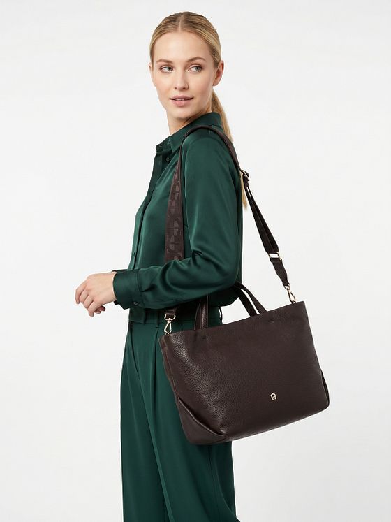 AIGNER Paola Handväska Läder 27 cm