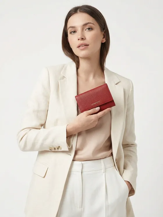 Lazarotti Bologna Leather XL-pung med lynlås hele vejen rundt, læder, 14 cm