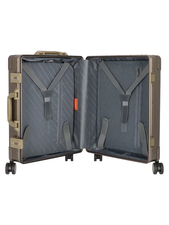 Aleon Traveler International kabinväska med 4-hjulig konstruktion i Aluminium, 55 cm