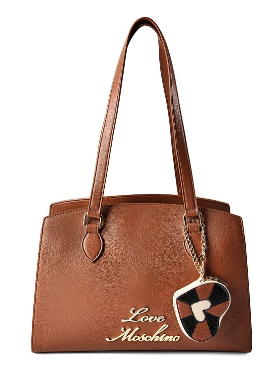 Love Moschino Heart Charm Taška přes rameno Kůže 35 cm