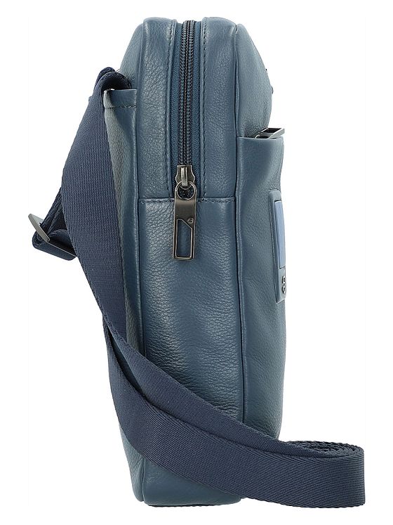 Piquadro Akron skuldertaske i læder 22 cm