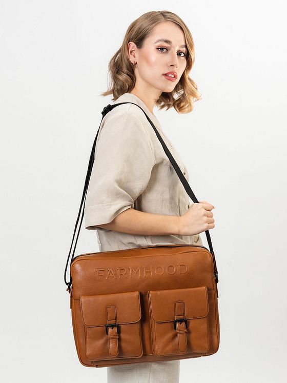 Farmhood Memphis Dokumenttaske Messenger Læder 38 cm Laptoprum