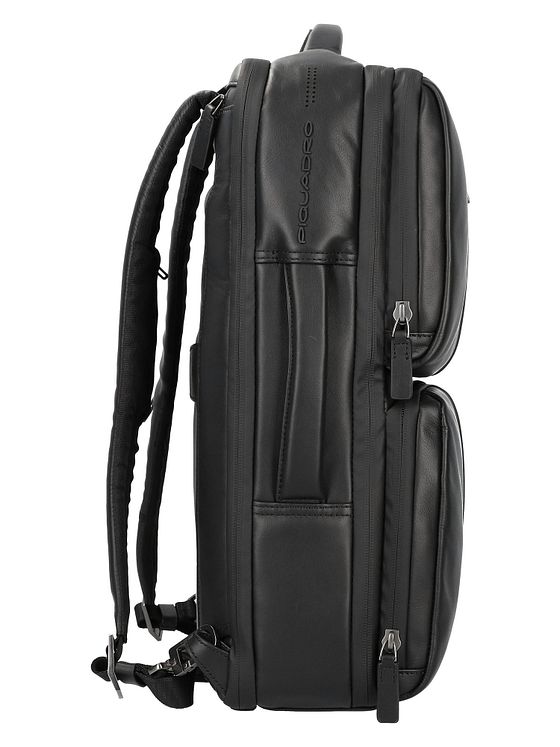 Piquadro Urban-rygsæk i læder med 44 cm rum til bærbar computer