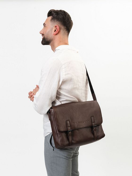 Farmhood Memphis Dokumenttaske Messenger Læder 38 cm Laptoprum