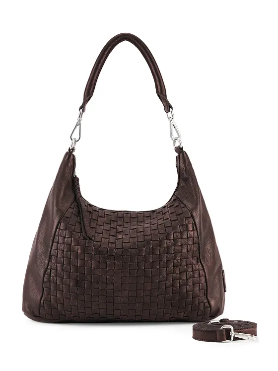 FredsBruder Calm Weave Bolsa de hombro Piel natural 38 cm FredsBruder Calm Weave Bolsa de hombro Piel natural 38 cm