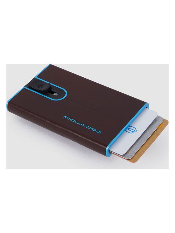 Piquadro Black Square Kreditkortetui RFID-beskyttelse Læder 6 cm