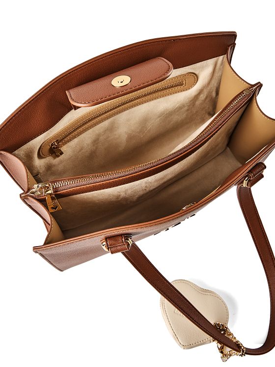 Love Moschino Heart Charm Taška přes rameno Kůže 35 cm